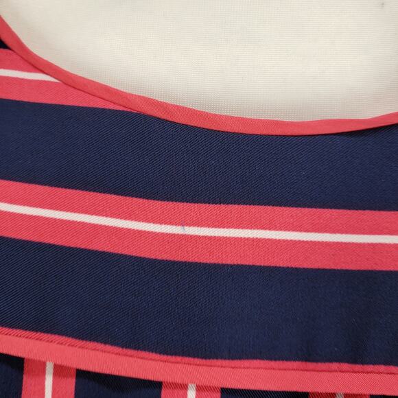 Simply Styled by Sears Women's Pink Striped Asymmetrical Dress Size 8 - Picture 9 of 13